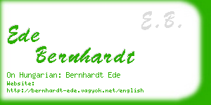 ede bernhardt business card
